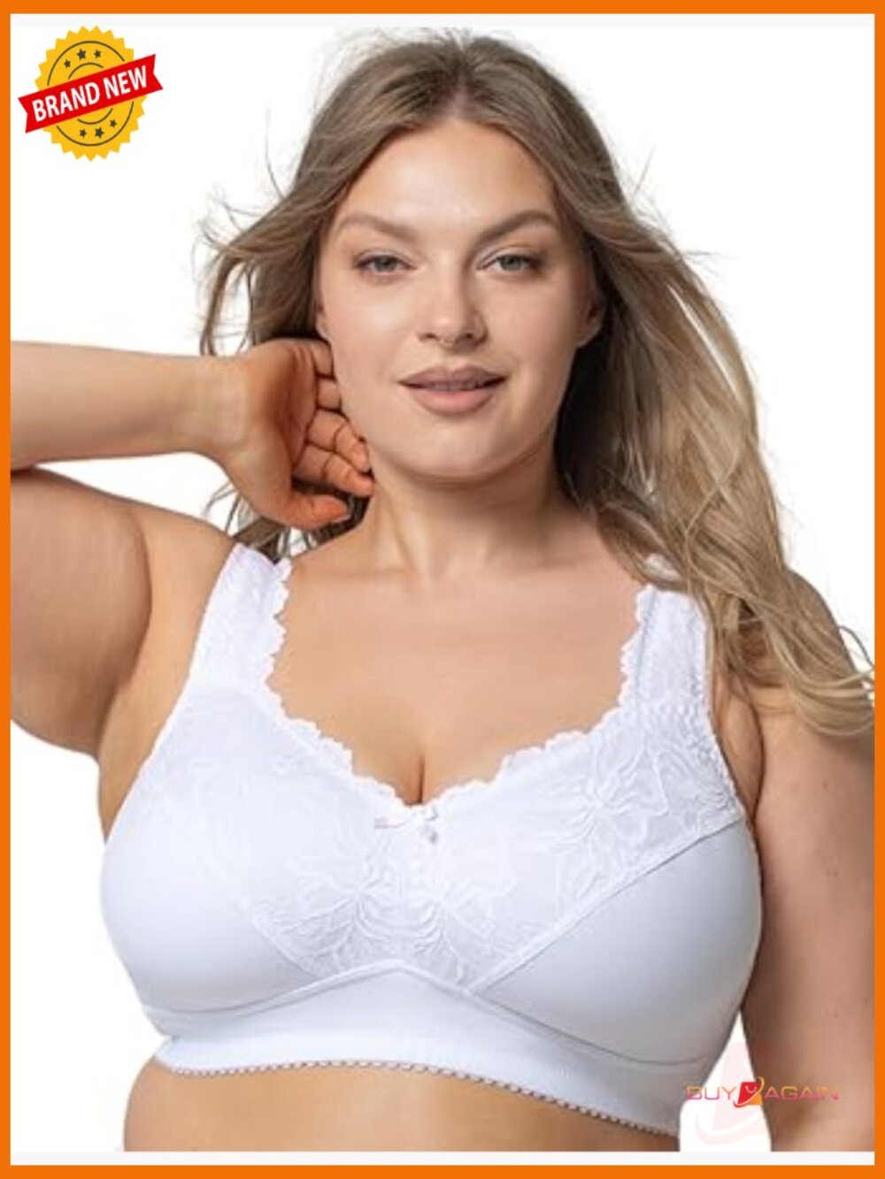 Cotton Minimizer Bra With Wide Straps Full Coverage Plus Size Wireless